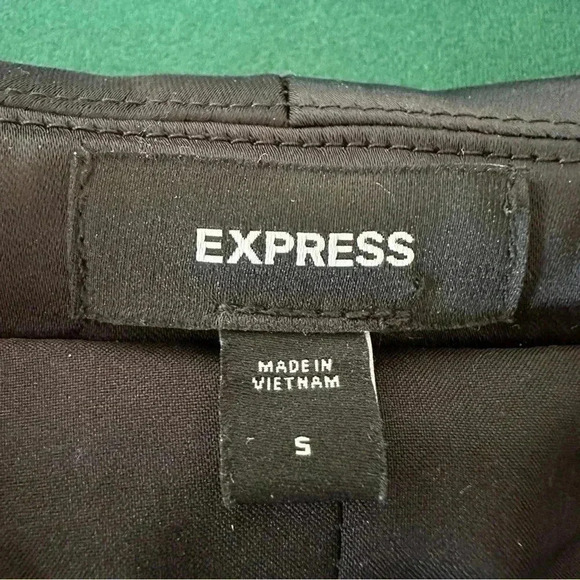 New Express Shawl Satin Collar Double Breasted Tuxedo Velvet Blazer Jacket S - Picture 7 of 10